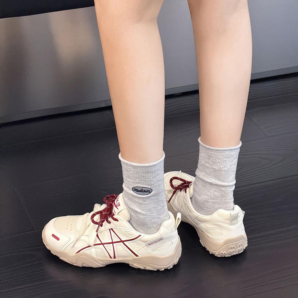 Spring New Thick-soled German Training Shoes Women's Versatile Casual Shoes Soft-soled Long-standing Sports Running Shoes