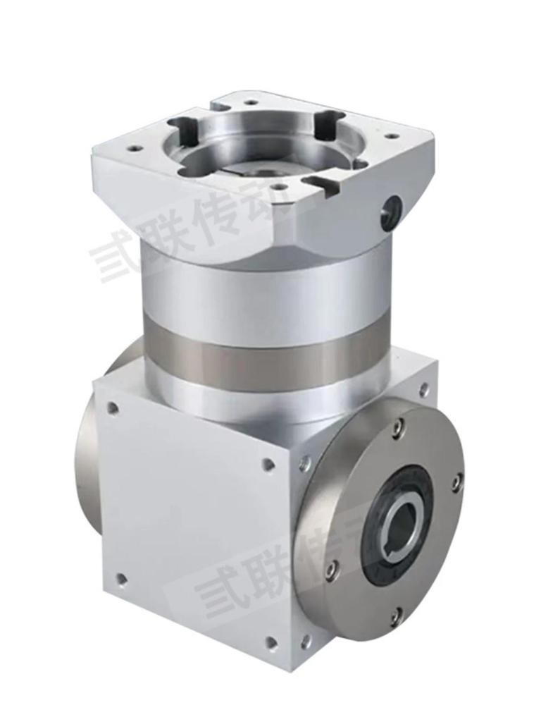 High Precision 90° Right Angle Reduction Gearbox with Spiral Bevel Gear and Servo Motor Output