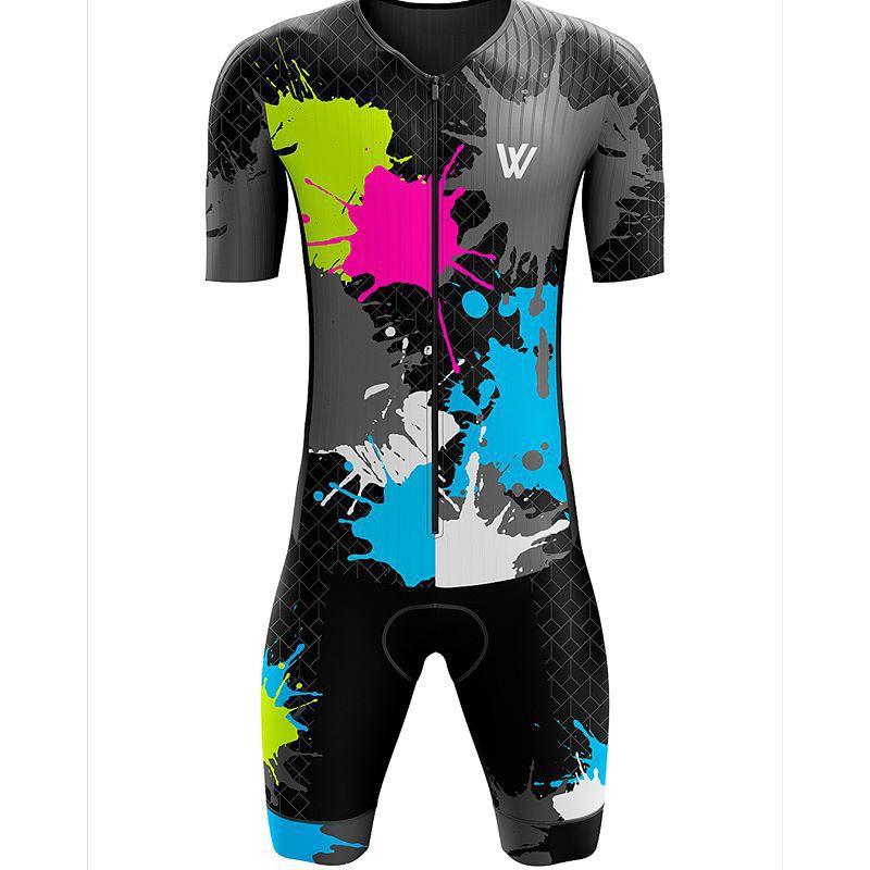 Mens Quick-Dry Triathlon Cycling Bodysuit Road Bike Racing Endurance Training