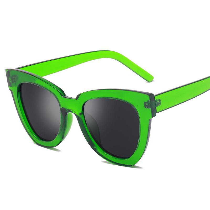 

Женские ретро солнцезащитные очки «кошачий глаз», дизайнерские очки с квадратной оправой Green+Gray