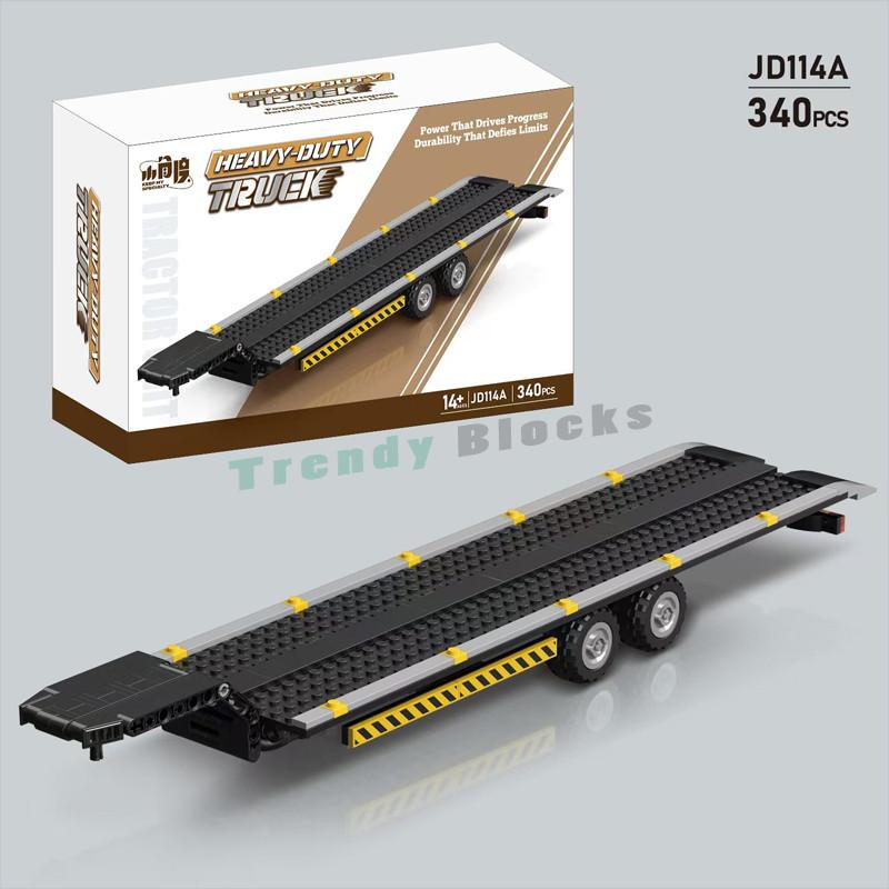 871PCS 1:24 Heavy Trucks and Trailers Building Blocks Transportable Car Model DIY Toys Gifts for Boys