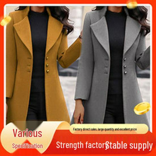 Women's 2023 Winter Fur Collar Warm Coat - Extended Length, Thickened