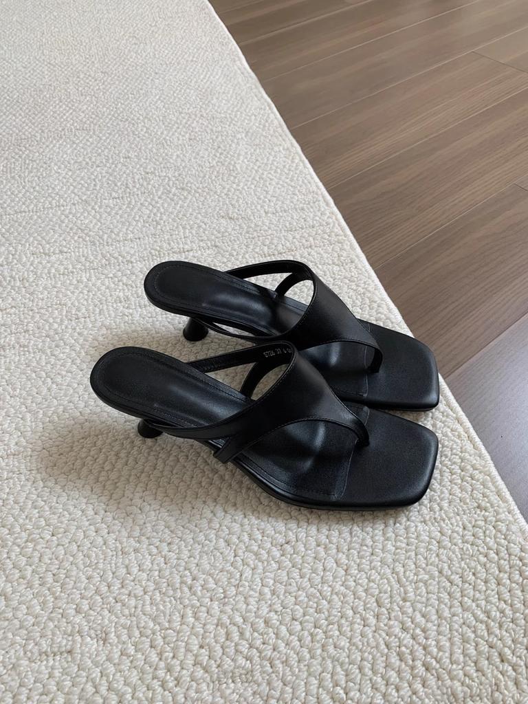 Fashion Aphixta Women Classic Slides Cow Suede Thin Heels Slippers For Women Summer Beach Sandals Outdoor Flip Flops Ladies Shoes