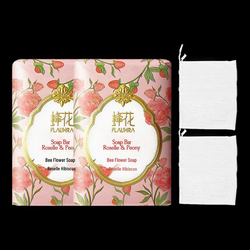 Шанхайское мыло «Пчела и цветок» с розеллой и пионом (2-Pack)