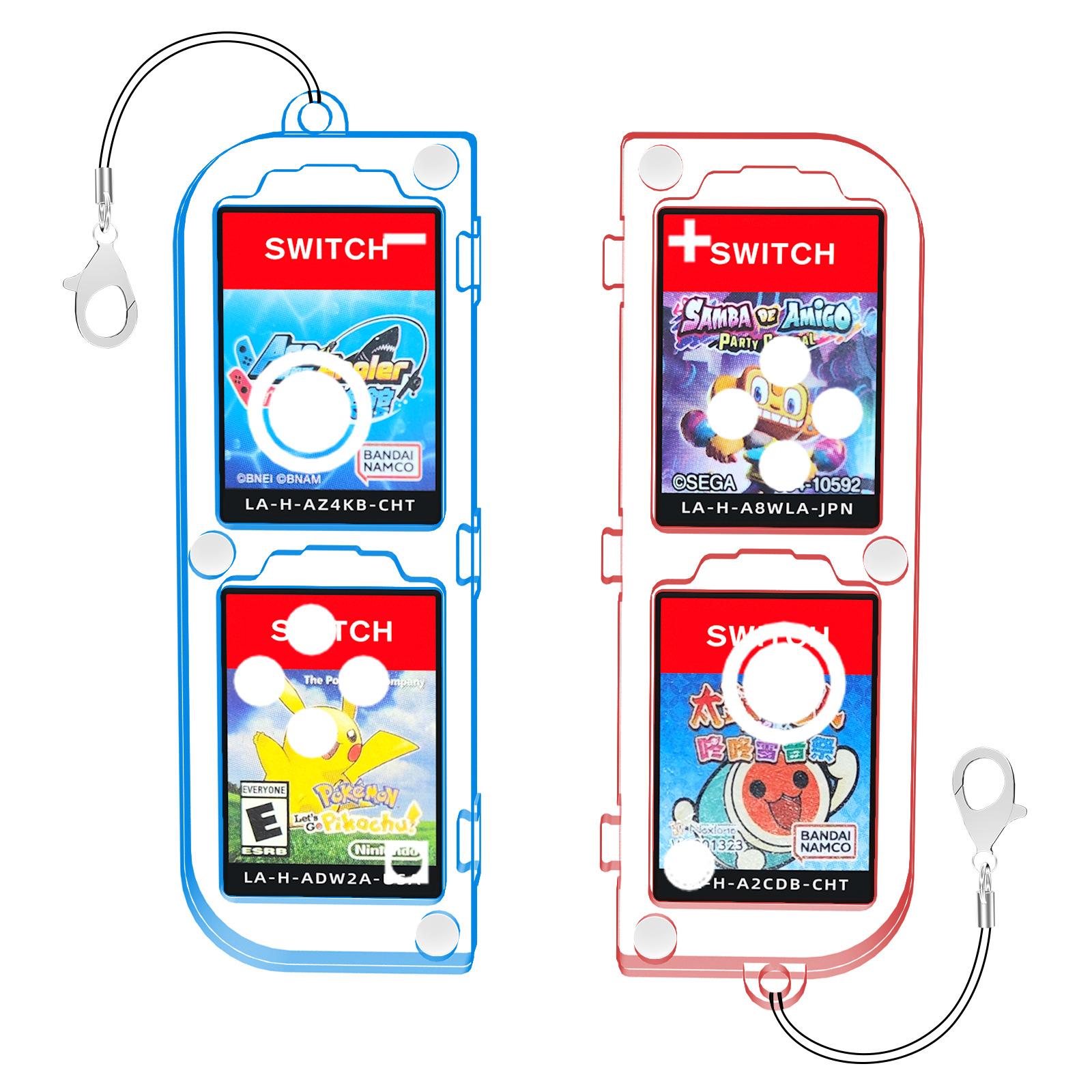 

Чехол для хранения игровых карт для Nintendo Switch Games, портативный держатель для 4 игровых карт для Switch, аксессуары для Switch 8.39*2.8*2.96cm синий/красный