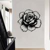 1pc Rose Metal Wall Art, Romantic Rose Sculpture Mural, Valentine Gift, Wedding Decor, Rustproof Wall Decor for Bedroom, Garden Fence