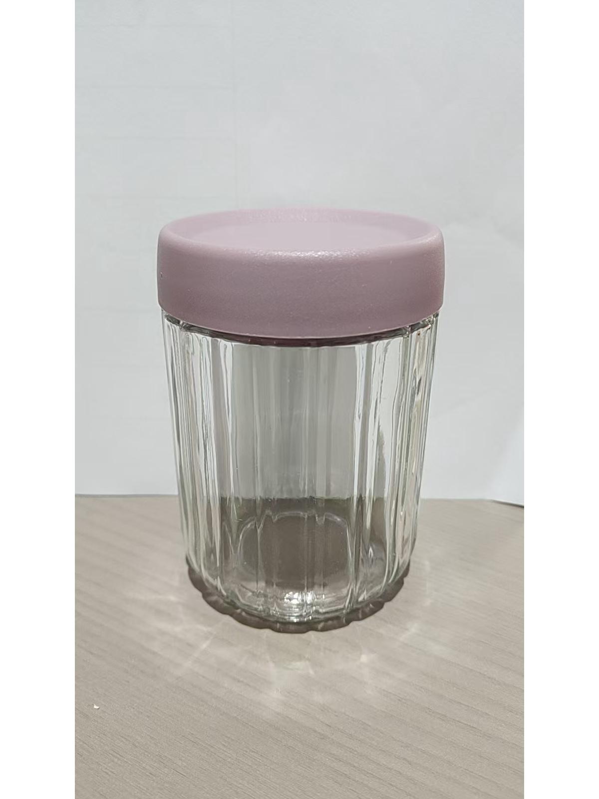 

Glass Food Storage Jar Set for Snacks, Nuts, Oatmeal, Pudding, Salad & Seasoning Blue