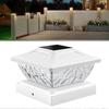 Solar Powered LED Deck Post Light Garden Cap Square Fence Landscape Lamps