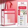 Multifunctional Transparent Tutorial Bag Large Capacity Mesh Mesh Handbag Double Layers File Bag Students