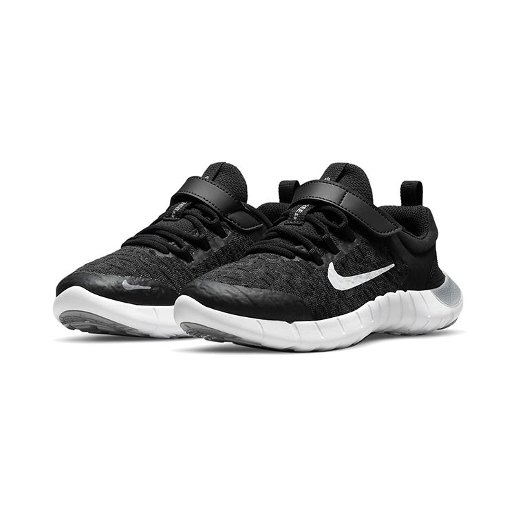 Nike Free RN 2021 PS Negru PS Gri Fum Închis Adidași Copii Gri-Fum-Deschis Alb CZ3996-001