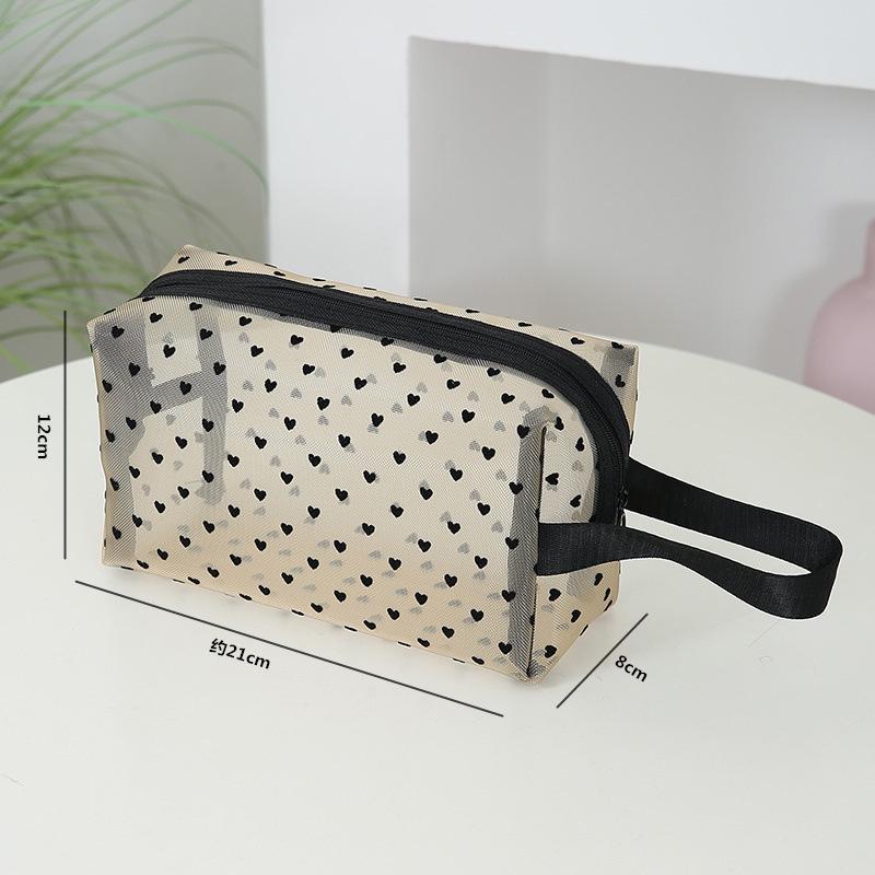 Custom Transparent Mesh Makeup Bag - Large Capacity, Portable Toiletry and Cosmetic Storage Bag for Women