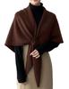 Ranmy Stage Soft, Warm, and Non-Itchy Knit Stole/Shawl, Large, Cashmere-Like, for Women, Layering, Brown