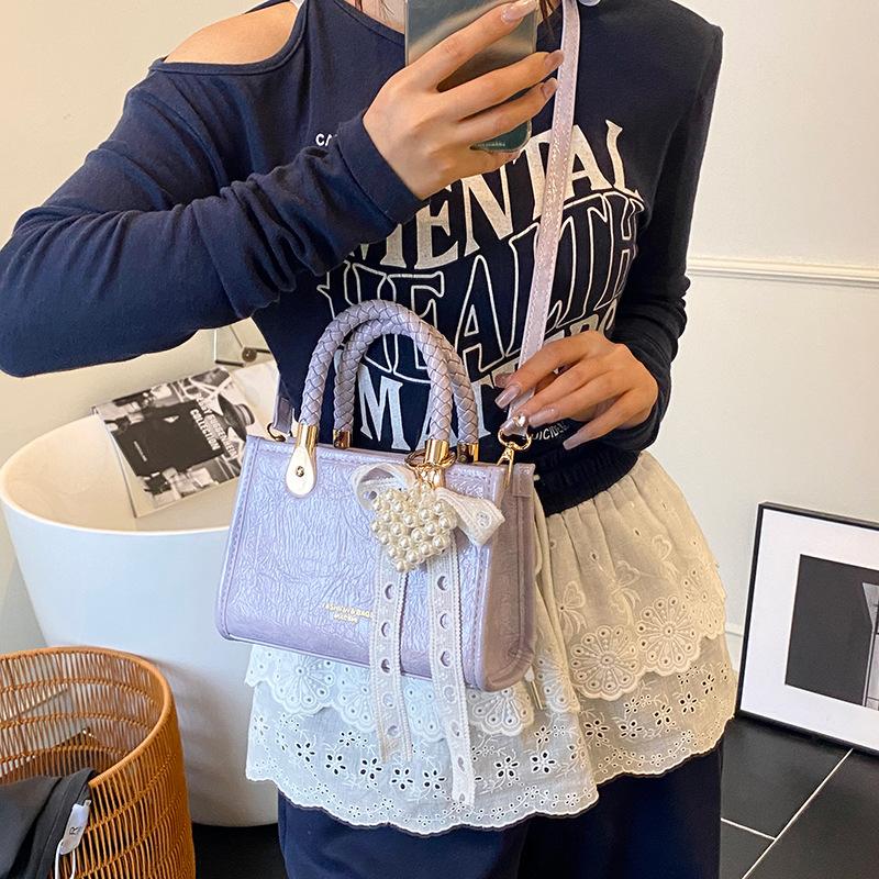 Fashion Versatile Portable Small Square Bag Women's New Solid Color Shoulder Messenger Bag