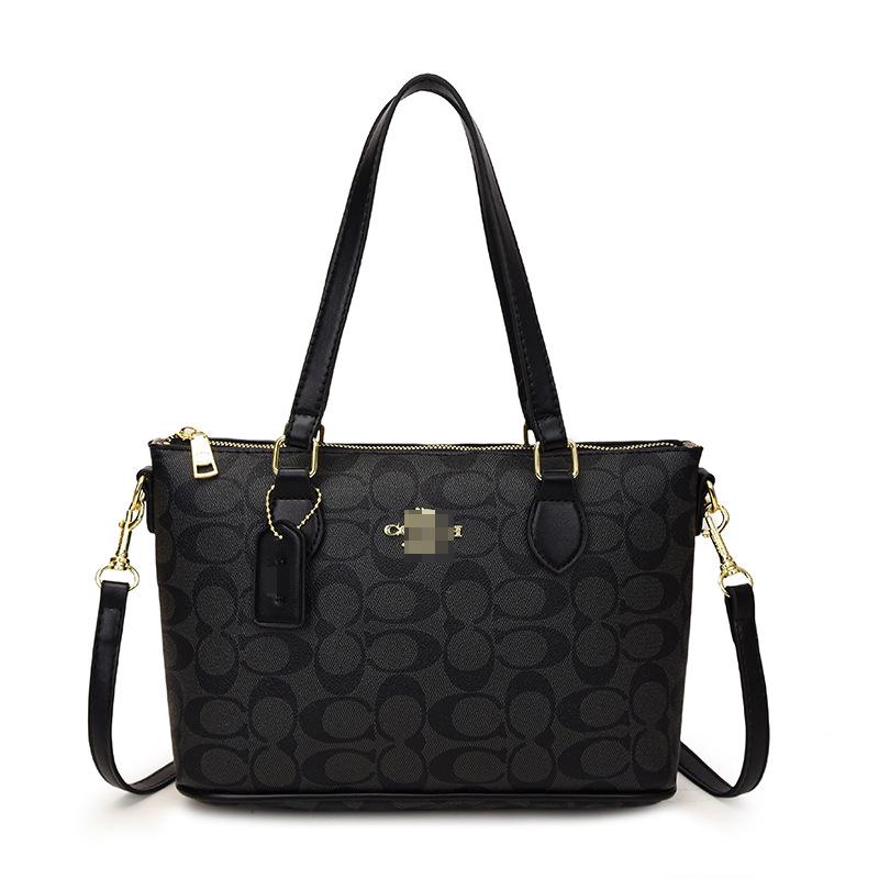 Dámská klasická taška tote a crossbody s květinovým potiskem a velkou kapacitou