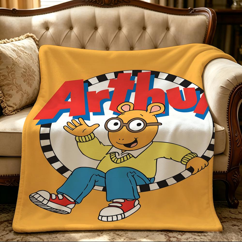 Cartoon A-Arthur-r Throw Thick Comfort Flannel Quilt, Multi-scene Use Indoor Outdoor Daily Nap