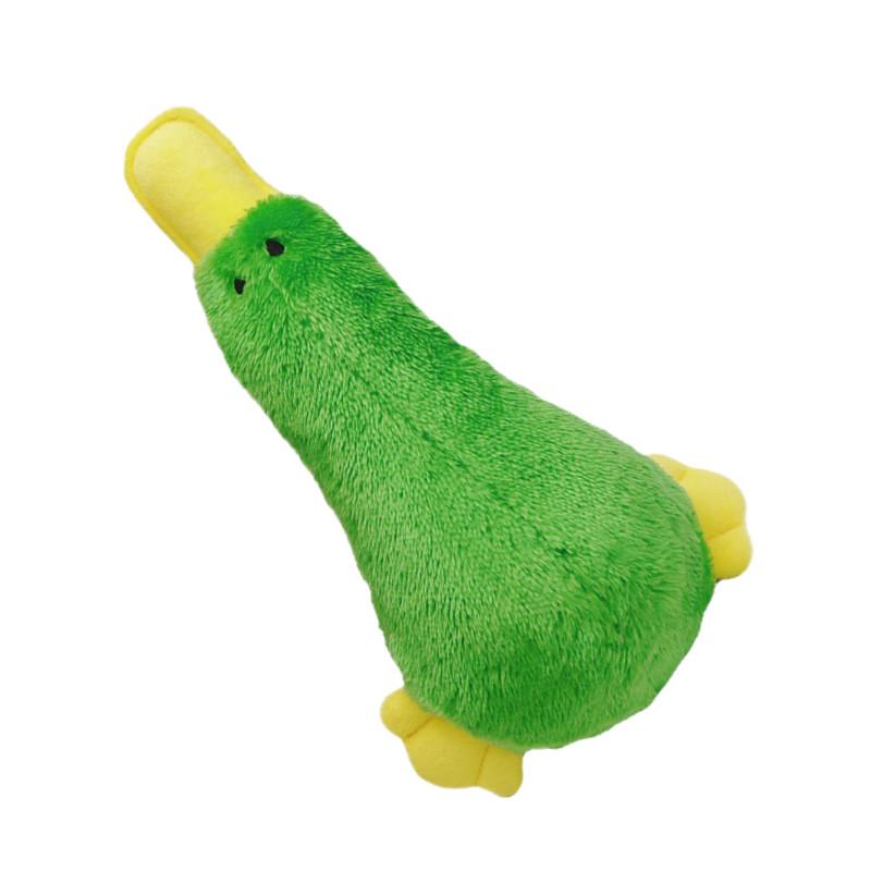 Colorful Squeaky Duck Toy For Dogs Durable Plush Chew Resistant Pet Training Toy