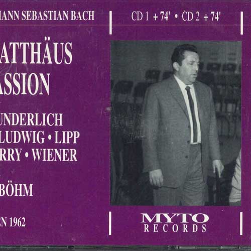 

CD JOHANN SEBASTIAN BACH - Matthaus Passion NONE MYTO Croatia Classical Used
