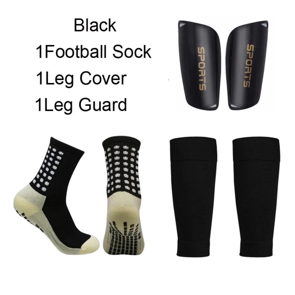 3pcs/set Comfortable Football Shin Pads Lightweight Football Ankle Socks Soccer Shin Guards  Mens