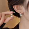 Exquisite Silver Color Oval Zircon Crystal Earrings for Women Girls Unique Jewelry Luxury Sensation Minimalist Ear Accessories