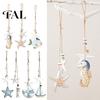 Eco Friendly Seaside Wall Accent Mediterranean Nautical Hanging Decor, Handcrafted Wooden Ocean Style Ornaments, Decorative Pendants with Coastal