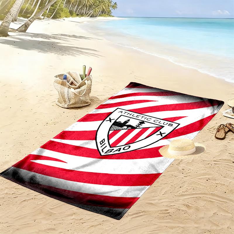 Athletic Bilbao Print Beach Towel, Large Soft Quick Dry Towel for Beach Camping Swimming