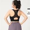 Summer Mesh Sports Bra with Front Zipper - Breathable, I-Shaped Back, One-Piece Fitness Design