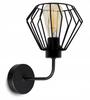 ELEGANT RETRO WALL LAMP WIRE BLACK LOFT