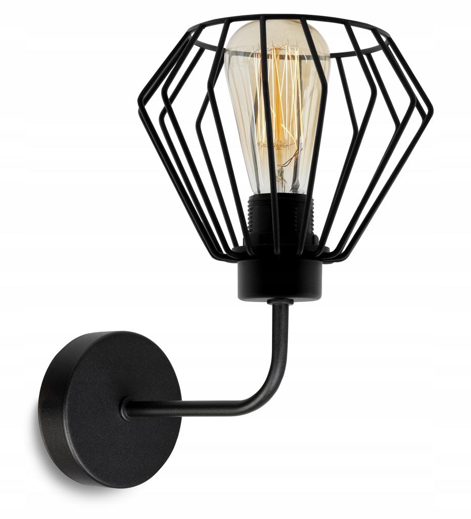 ELEGANT RETRO WALL LAMP WIRE BLACK LOFT