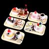 1Set Dollhouse Miniature Cheese Cake Coffee Cake Dessert Set Pretend Food Mini Cake For Bjd Dolls Toys Accessories