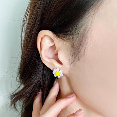 Toner süße Ohrringe Blumenperlen Schul-Look für Damen