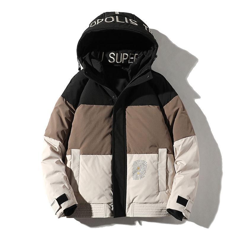 Mens Short Down Jacket Winter Warm Hooded Thick Coat Youth