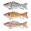 1/2/3/5Pcs 10CM/15.5G Multi-Jointed Fishing Lure with Hooks Realistic 7-Section Swimbait Plastic Artificial Bait Freshwater Saltwater Accessories