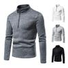 Men's High Neck Zipper Long Sleeve T-Shirt - European Size, Autumn/Winter Collection