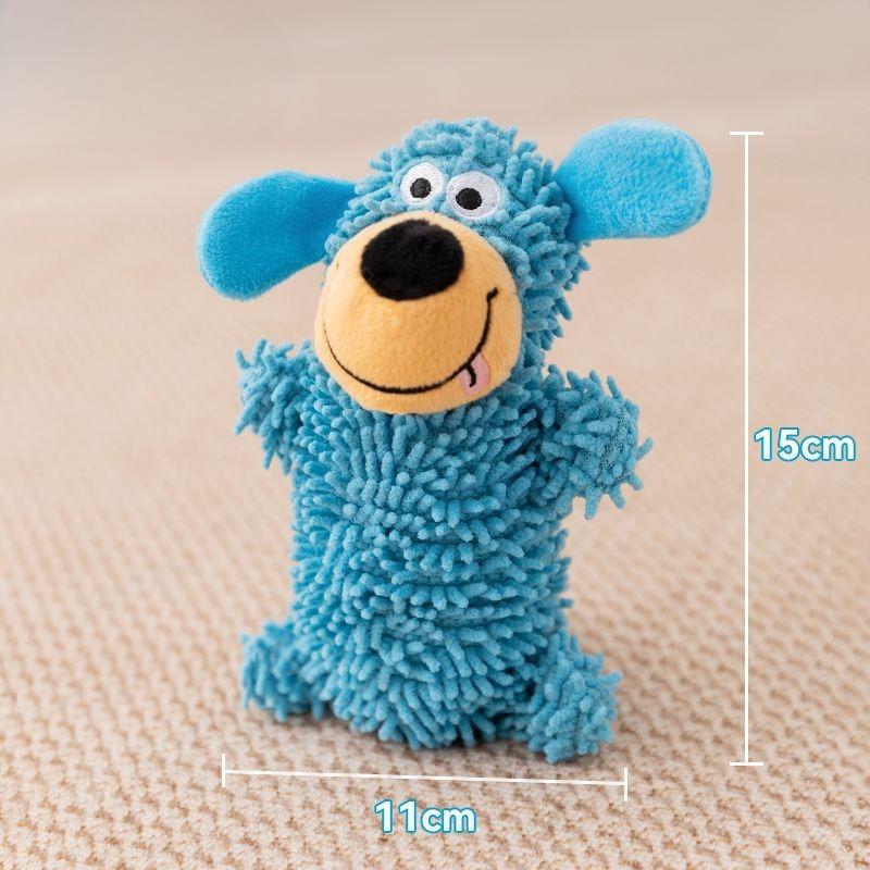Mop Plush, Cute Dog Biting and Making Sounds, Throwing and Grinding Teeth Toys, Large and Small Dog Training Interactive Plush Toys