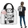 Hunter X Hunter Anime Insulated Lunch Bag for Women Kids Leakproof Food Boxes Thermal Lunch Box Tote