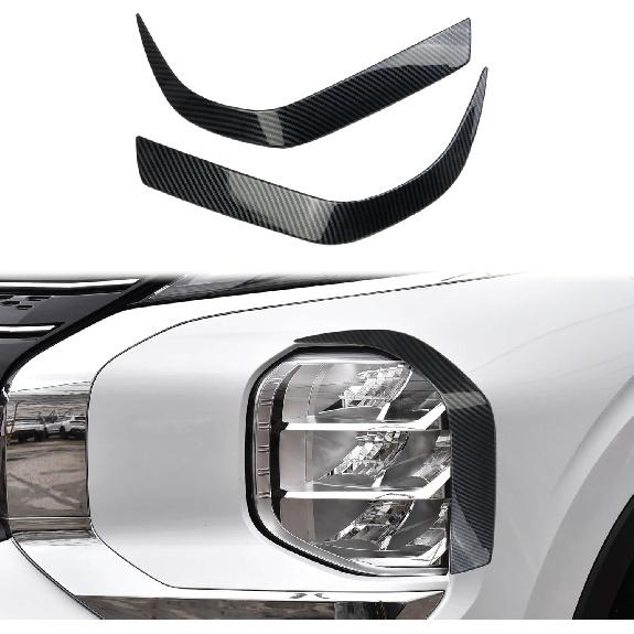 Аксессуары, накладки на кузов из углеродного волокна для Mitsubishi Outlander 2022-2026 (Окантовка фары)