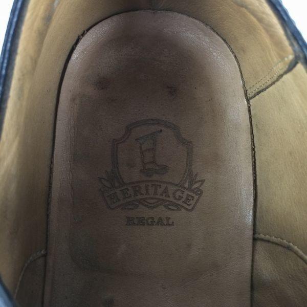 80'ler-90'lar Vintage REGAL HERITAGE Kanat Uçlu Tam Delikli İş Ayakkabısı Siyah beden 25.0 Erkek(KULLANILMIŞ)