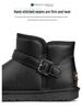 Men’s Winter Waterproof PU Leather Snow Boots with Velvet Lining, Non-Slip, Large Size
