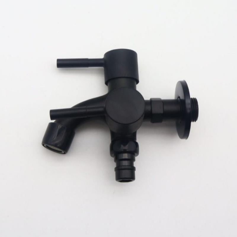 Not Corrosion Double Port Laundry Faucet Easy Installation Double Outlet Washer Valves For Washer & Dryer Compatibility
