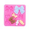 Bow Knot Resin Art Molds Fondant Chocolate Pudding Silicone Mold Bowknot Design Modeling Cake Decoration Cake Decorating Tools