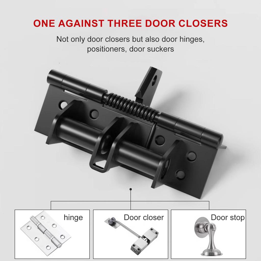 2Pcs 90 Degree Positioning Hinge Buffer Rebound Device Automatic Door Closing Device Spring Position Hinge Door Closer