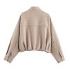 European and American style foreign trade women's clothing autumn new fashion versatile long-sleeved soft pilot short jacket
