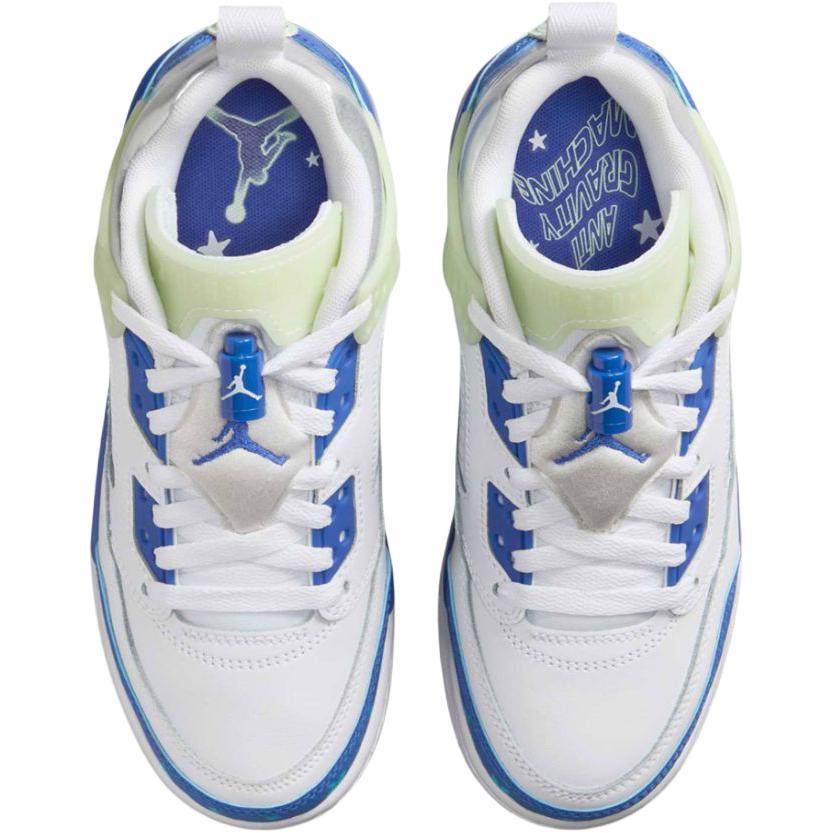 Air Jordan Spizike Low Grade School 'Sneaker School' (Unisex) White / Volt Tint / Metallic Silver / Hyper Royal Kids' Basketball Shoes HJ5979 100