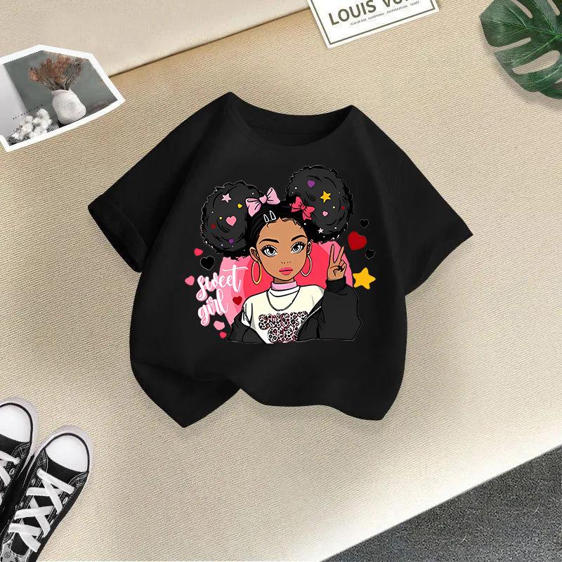 Children T-shirt Kid T Shirt 2-13Y Cool Girl Printed Kids 100% Cotton Clothes Tshirt Tops Tee