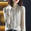 Pulover de lână pentru femei Qinghe Cașmir 50% Mătase 50% Lână Primăvară și Vară Lână Mânecă Scurtă Vestă fără Mâneci Moale și Confortabil