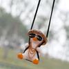 Přívěsek na auto Roztomilé anime Malá kachnička houpačka Auto zpětné zrcátko Závěsné ozdoby Dekorace interiéru Příslušenství pro dívky Dárky
