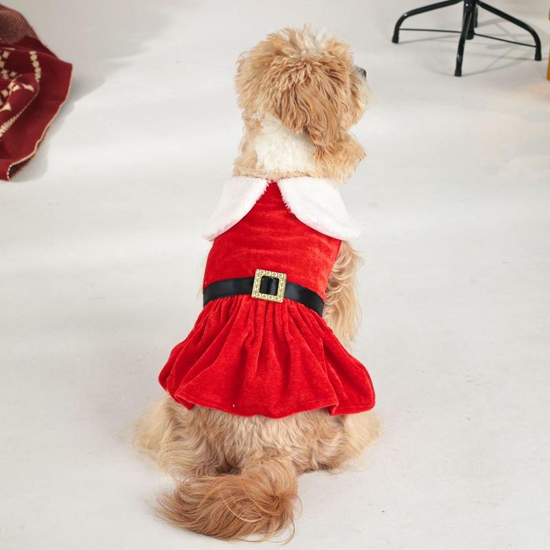 Christmas Dog Dress Cat Clothes Puppy Holiday Party Cosplay Outfit Winter Apparel for Small Dogs Pet Christmas  New YearCostume