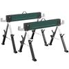 Folding Metal Trestles, Set of 2, 1160 Kg Load, Adjustable Height 64-81 Cm, Green
