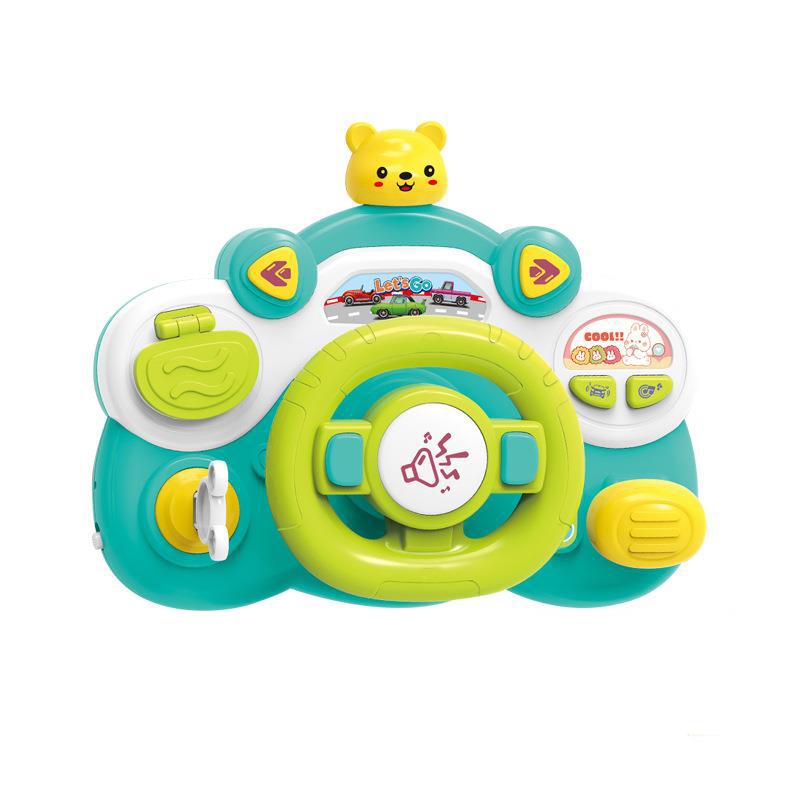 Детская развивающая игрушка - многофункциональный руль. Милый и забавный симулятор вождения автомобиля, музыкальная и развивающая игрушка.