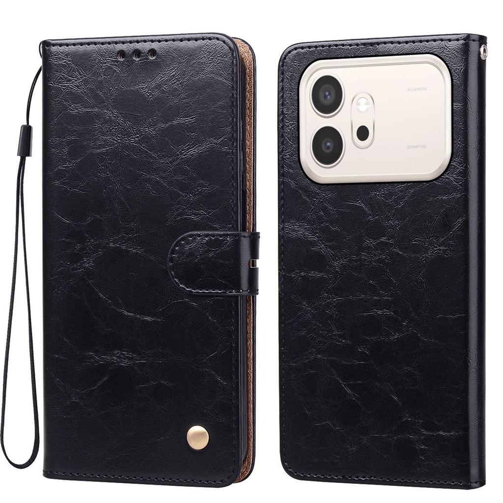 Vintage Crazy Horse Texture PU Leather Flip Wallet Phone Case for HONOR 600 Card Holder Kickstand Shockproof Protective Cover